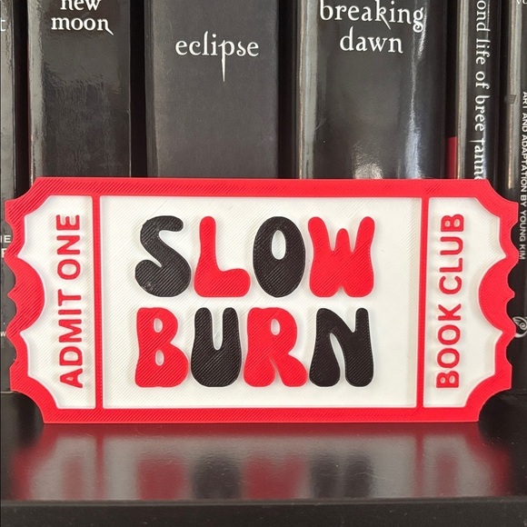 Other - Slow Burn Book Club Ticket Shelf Decor 🎟️🔥💞